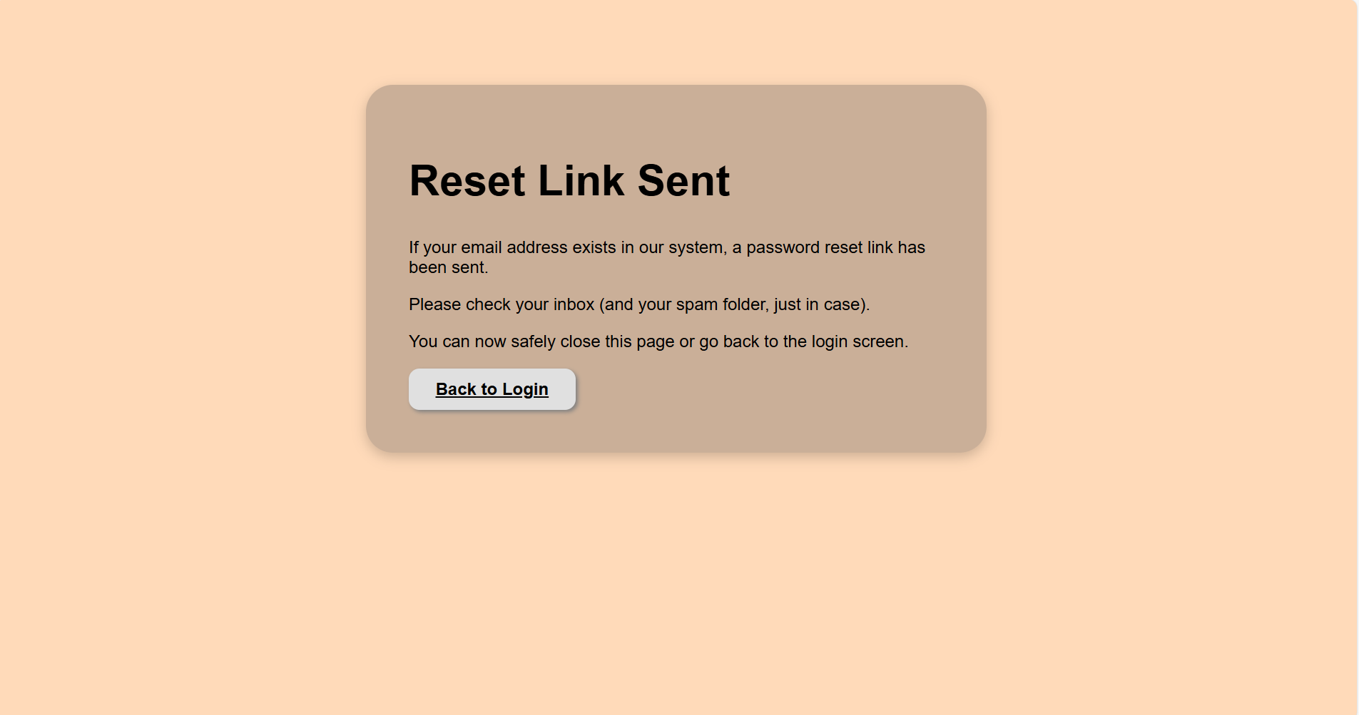 Reset Password