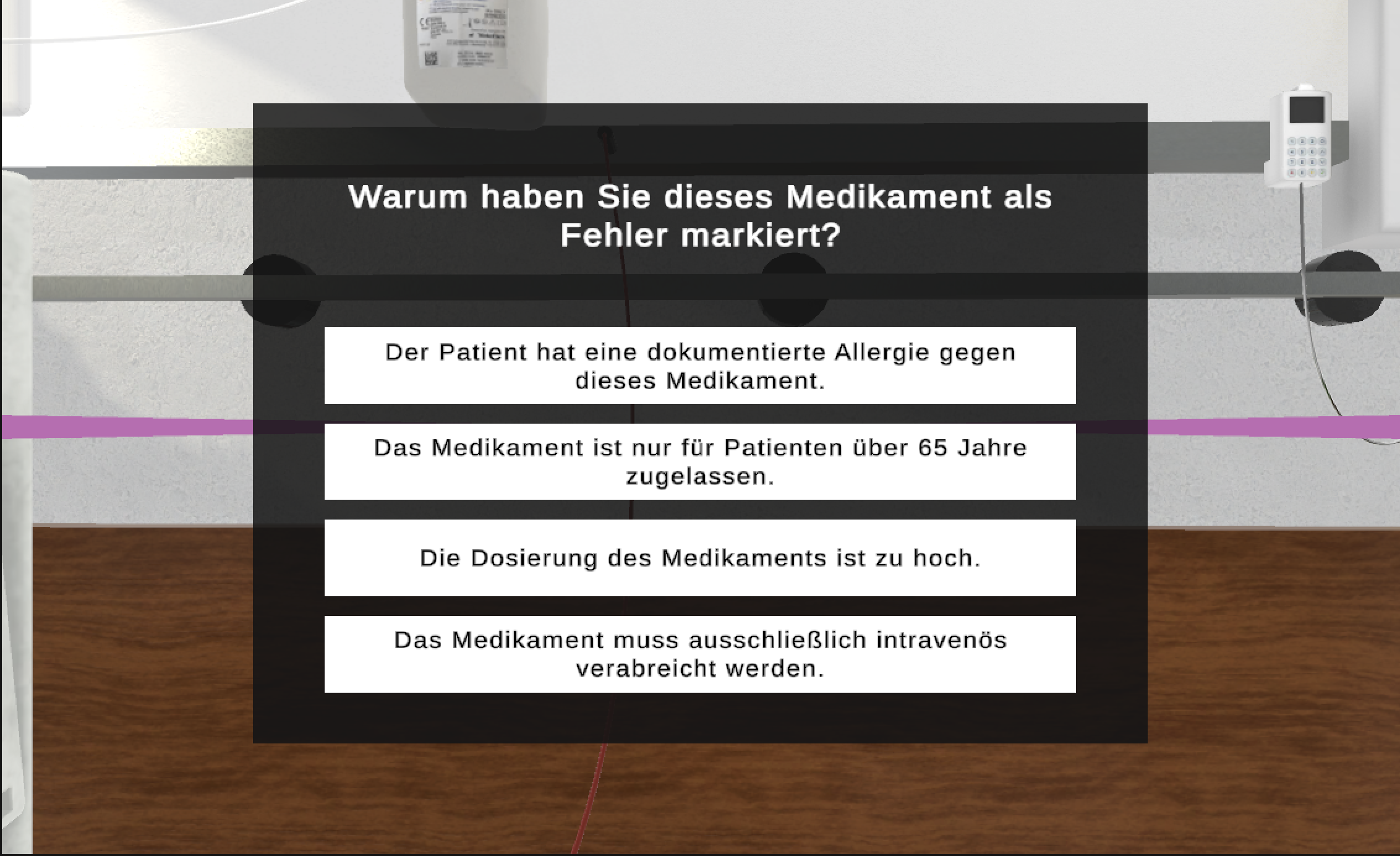 Allergy decision popup