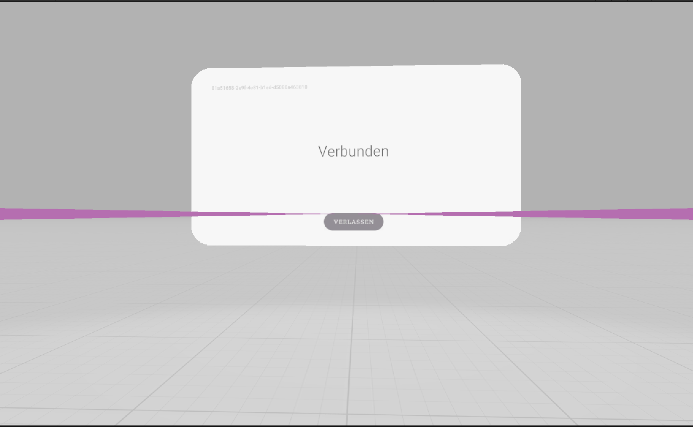 VR lobby with game code